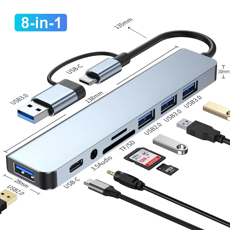 8-IN-2 (USB 3.0 and USB-C Compatible)