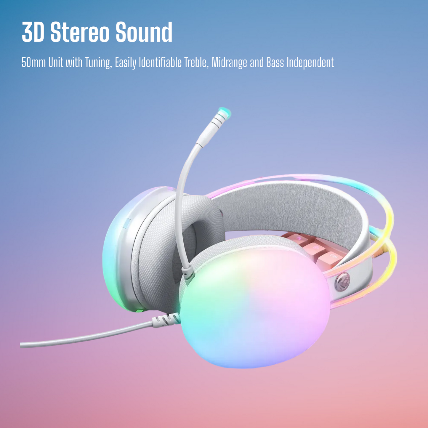 RGB PC Gaming Headset with Memory Foam Ears