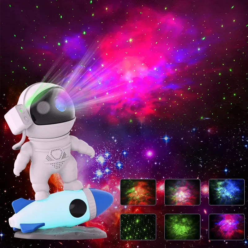 Rocket Astronaut Galaxy Projector w/ Remote Control
