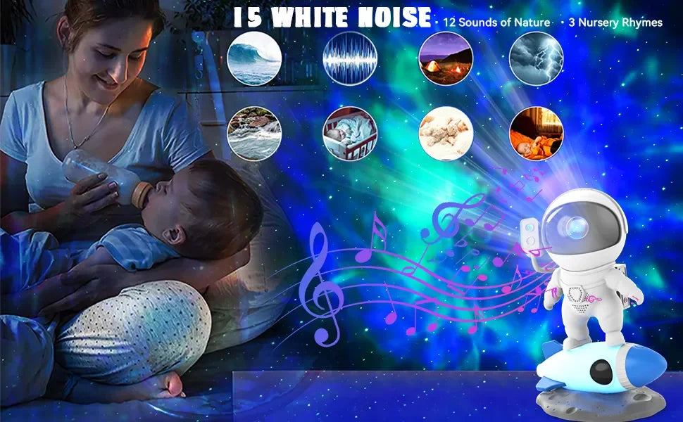 Rocket Astronaut Galaxy Projector w/ Remote Control