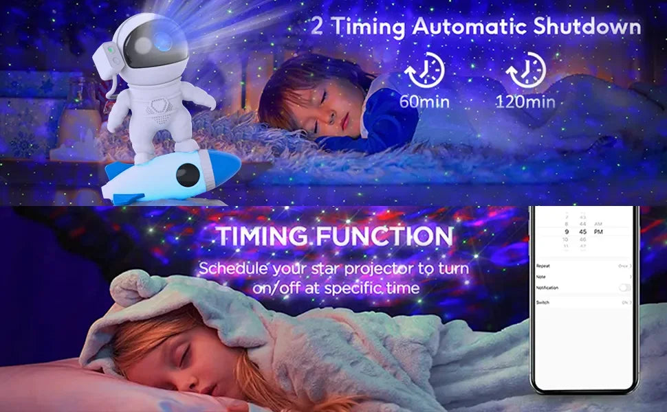 Rocket Astronaut Galaxy Projector w/ Remote Control