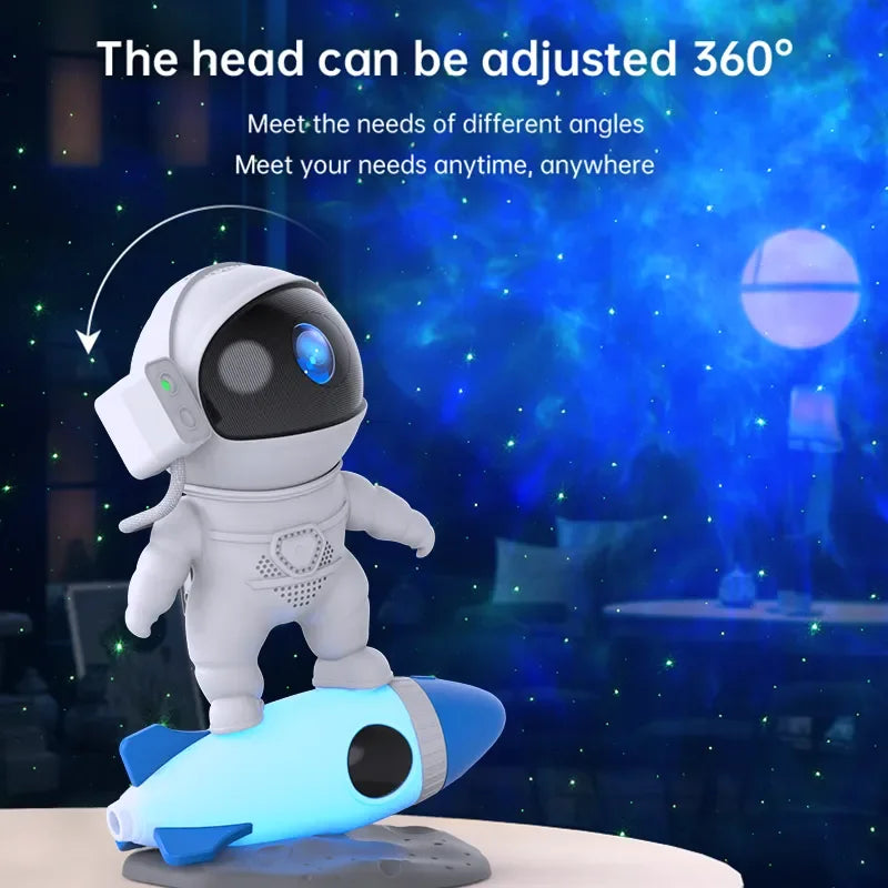 Rocket Astronaut Galaxy Projector w/ Remote Control