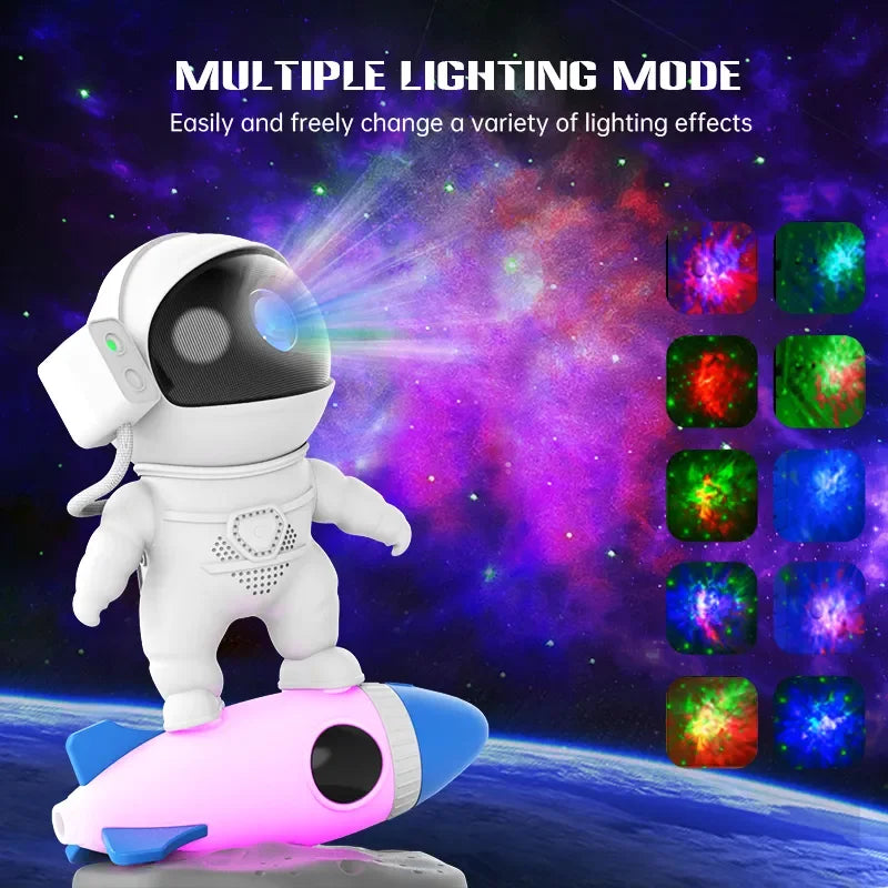 Rocket Astronaut Galaxy Projector w/ Remote Control