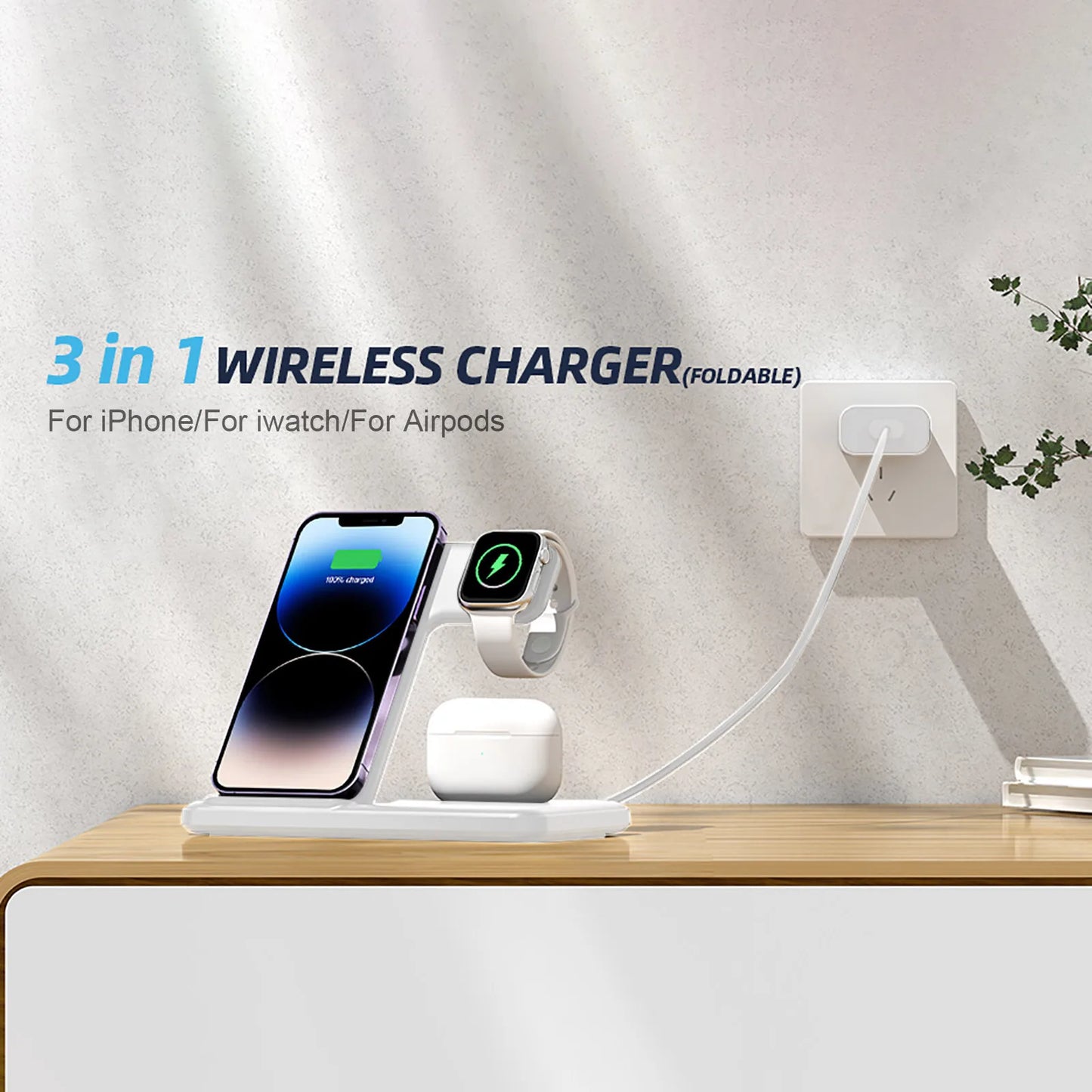 3-in-1 20W Wireless Charger for iPhone, AirPods Pro, Apple Watch