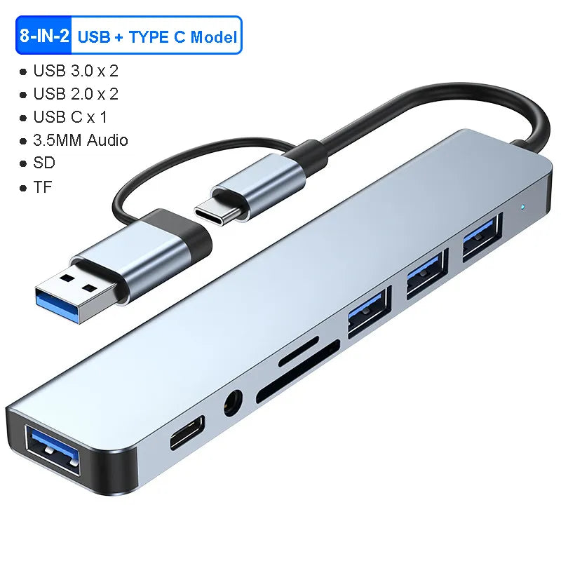 8-IN-2 (USB 3.0 and USB-C Compatible)