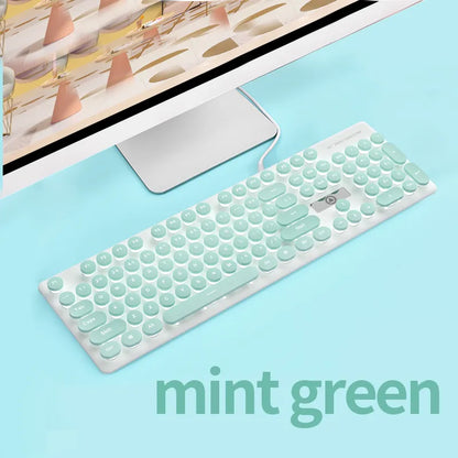 Elegant Keyboard Mouse - Backlight Mint