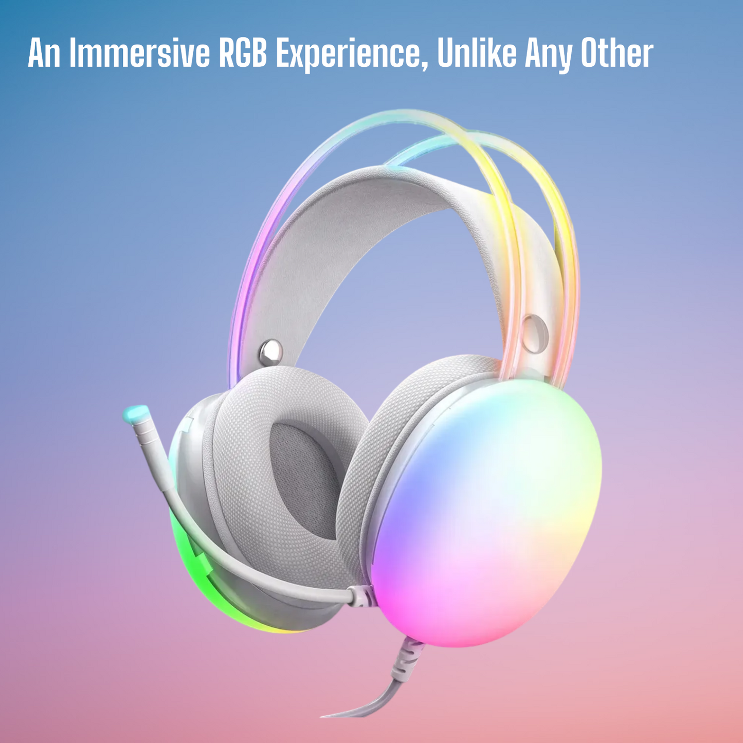 RGB PC Gaming Headset with Memory Foam Ears