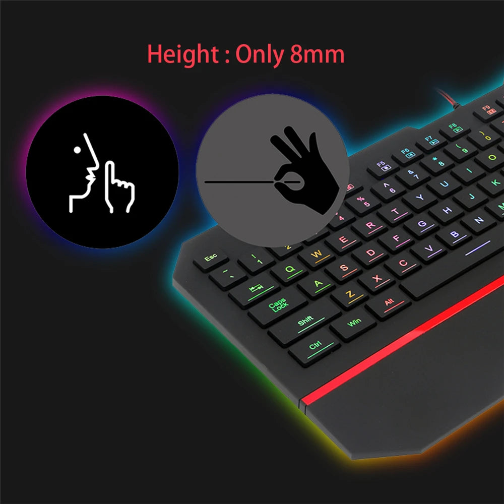 RedDragon 104 Key RGB Silent Gaming Keyboard With Wrist Wrest