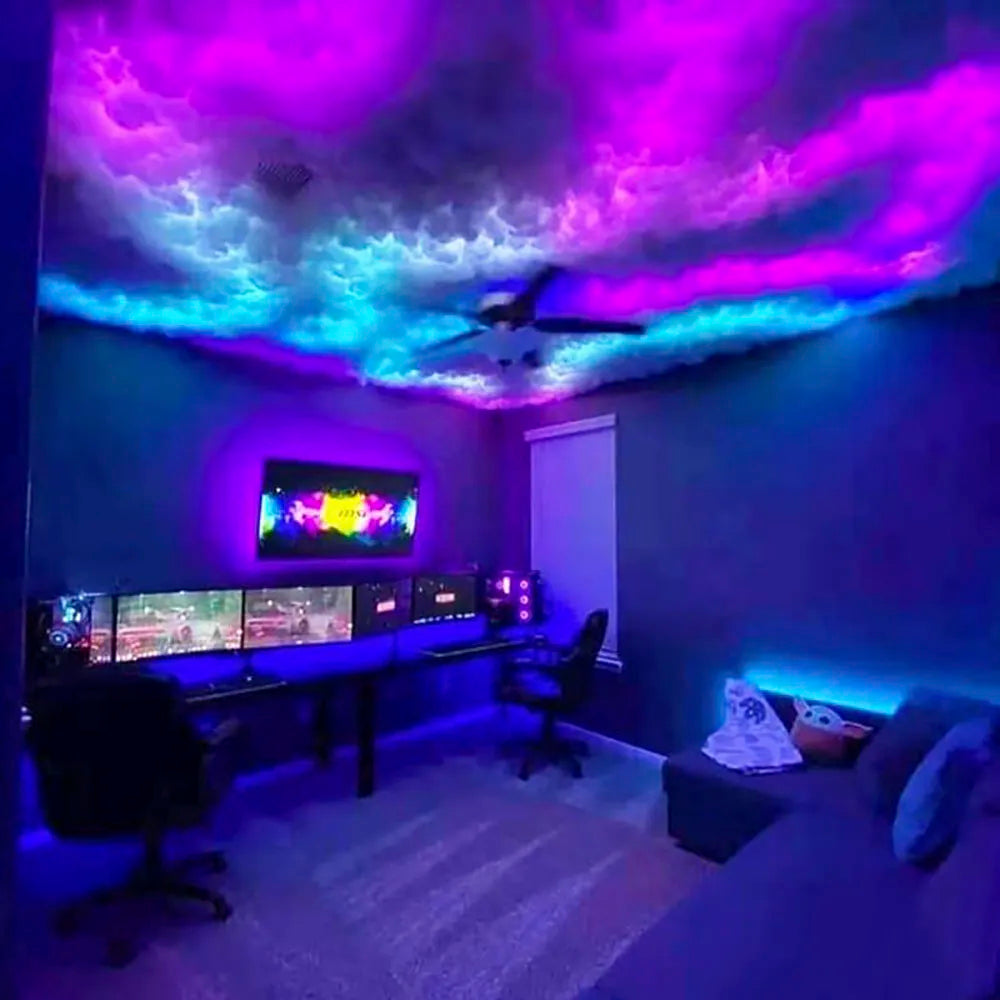 RGB Thunder Cloud Lamp - Blue/Purple Clouds
