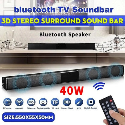 Bluetooth TV Soundbar System for Home Theater (20/40W Options)