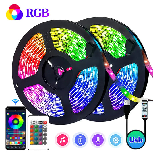 RGB LED Strip Lights RGB 5050 - 5V 1M-30M (16 million colors)