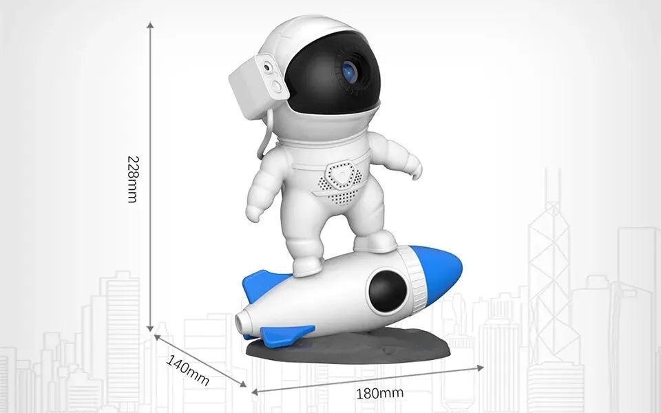 Rocket Astronaut Galaxy Projector w/ Remote Control