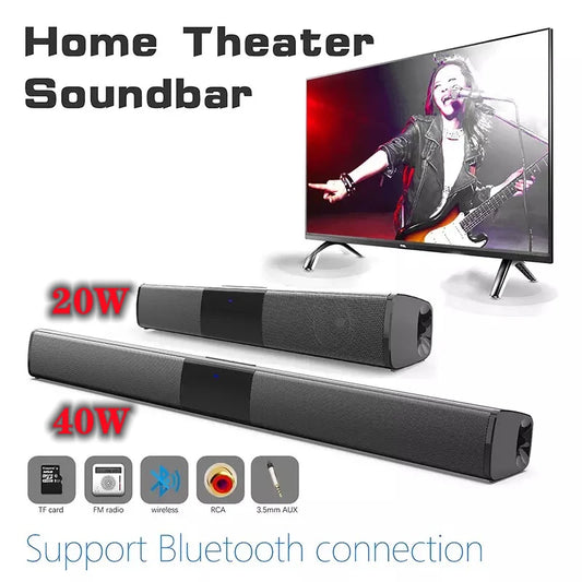 Bluetooth TV Soundbar System for Home Theater (20/40W Options)