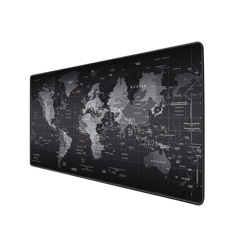 World Map XXL Mouse Pad - Anti-slip, Stitched Edge