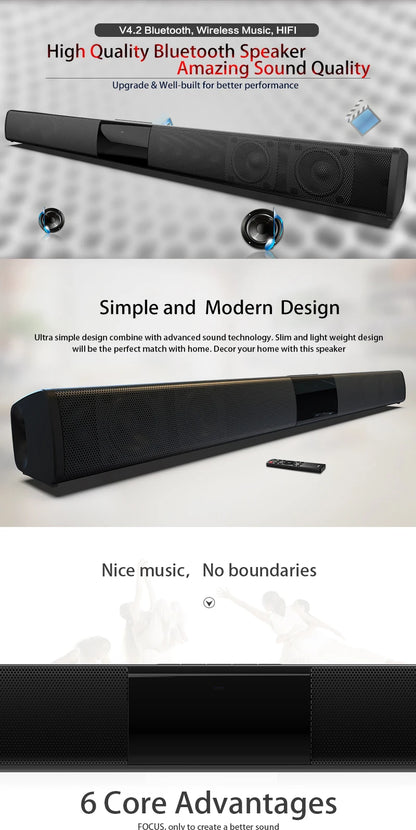 Bluetooth TV Soundbar System for Home Theater (20/40W Options)