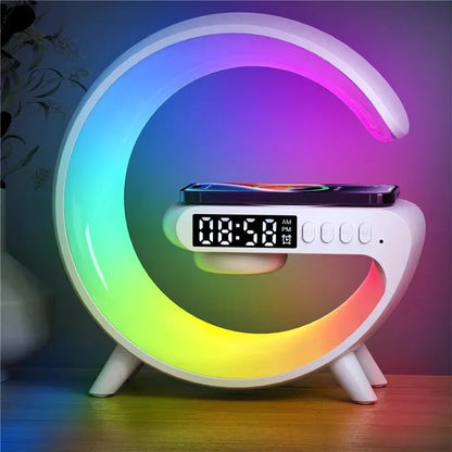 Multifunction Wireless Fast Charging Stand Speaker RGB Night Light Station