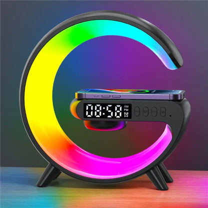 Multifunction Wireless Fast Charging Stand Speaker RGB Night Light Station