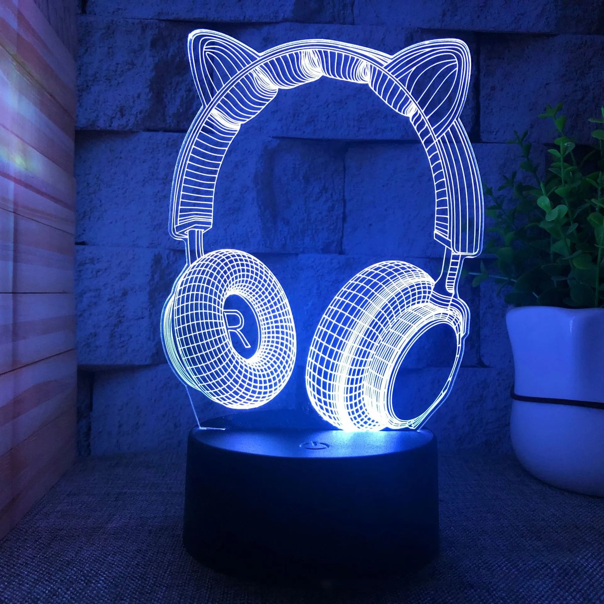 Ultimate Gaming Ambiance Lamp Headset With Ears